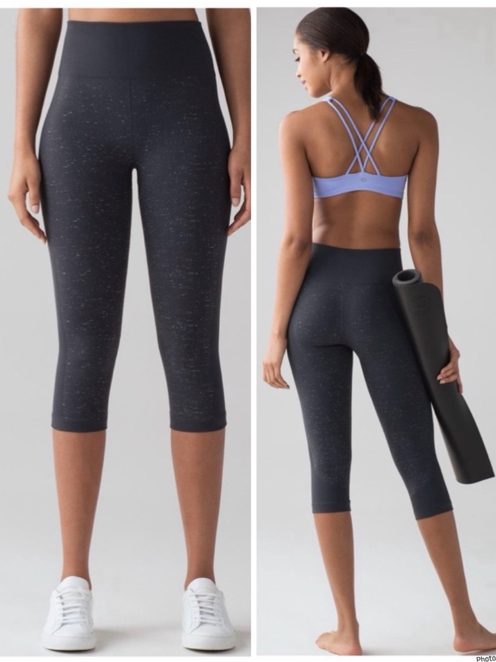 Lululemon Free To Flow Crop Seamless Speckled Leggings Size 2